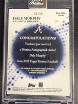 2022 Topps Pristine #PA-DM Dale Murphy Pristine Autographs Refractor