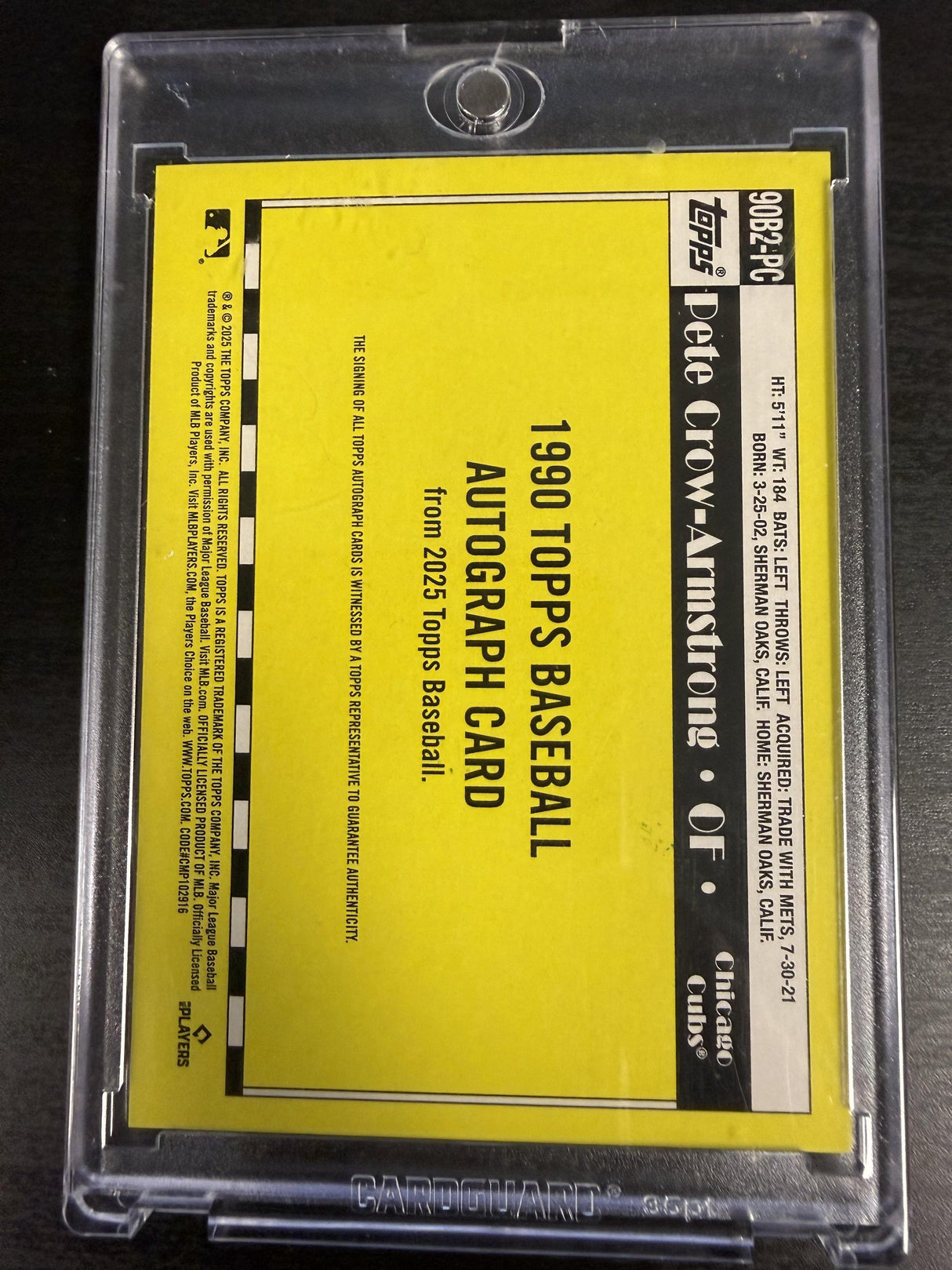 2025 Topps Pete Crow-Armstrong 35th Anniversary Auto (Series Two)