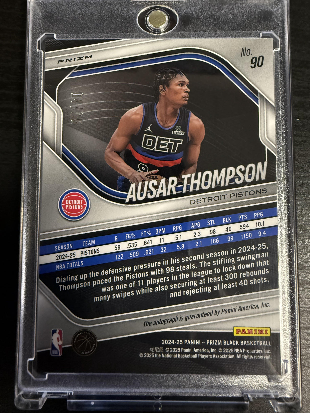 2024-25 Prizm Black Ausar Thompson Blue Shimmer /25