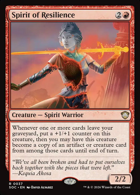 Spirit of Resilience (37) - Secrets of Strixhaven Commander (SOC)