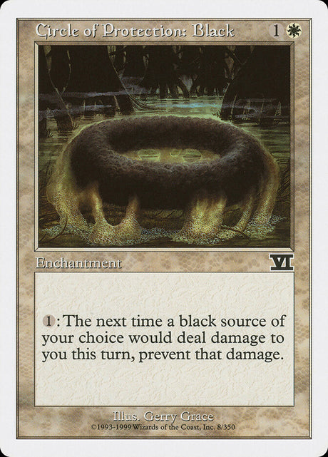 Circle of Protection: Black (8) - Classic Sixth Edition (6ED)