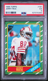 1986 Topps #161 Jerry Rice PSA 5