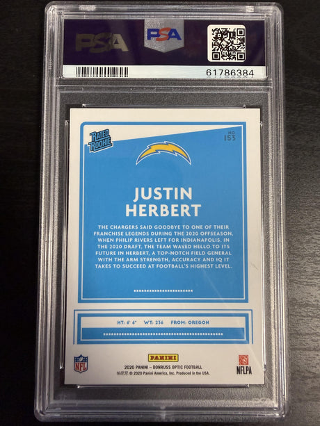 2020 Panini Donruss Optic #153 Justin Herbert PSA 10