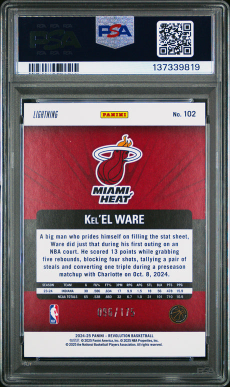 2024 Panini Revolution #102 Kel'El Ware Lightning PSA 9