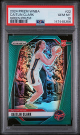 2024 Panini Prizm Wnba #22 Caitlin Clark Green Prizm PSA 10