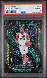2024 Panini Select #178 Isaiah Collier Green Disco PSA 10