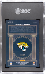 2021 Optic Trevor Lawrence Rookie Kings Black Pandora Prizm /25 SGC 9.5