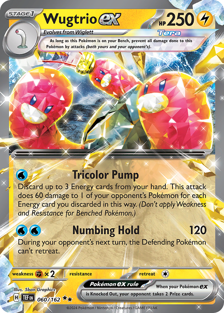 Wugtrio ex (60/162) - [Holo Foil] Temporal Forces (TEF)