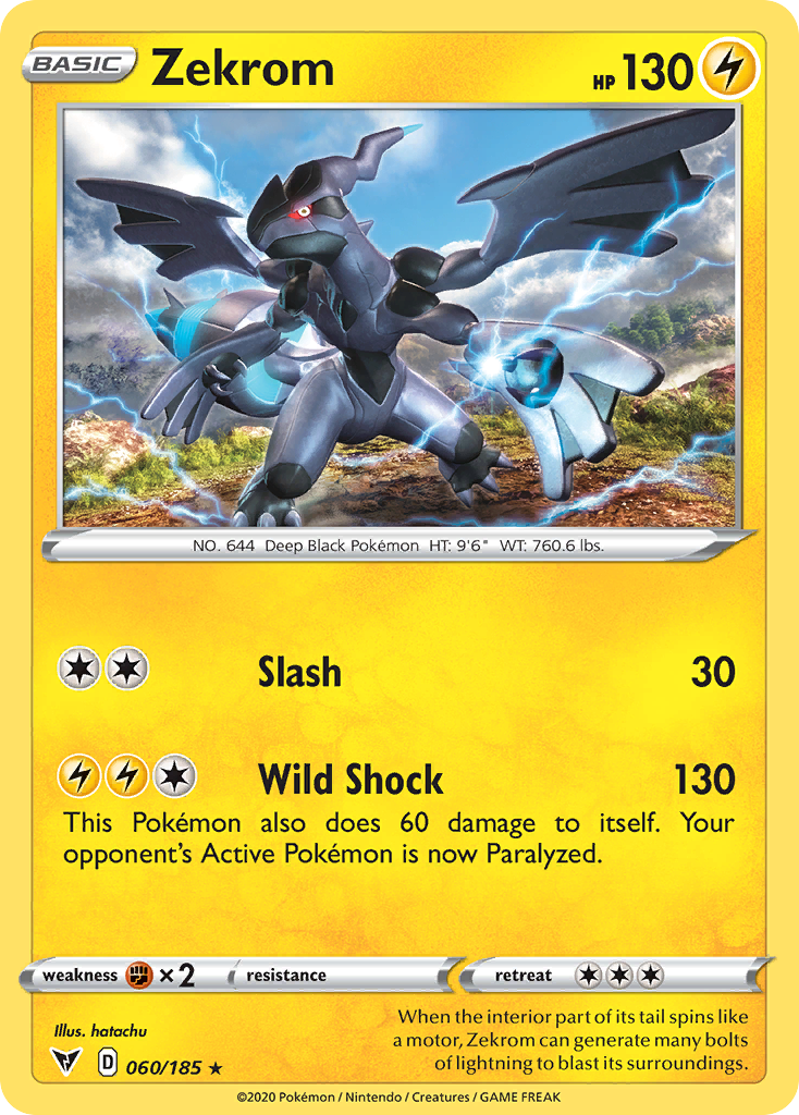 Zekrom (60/185) - [Reverse Holo] Vivid Voltage (VIV)