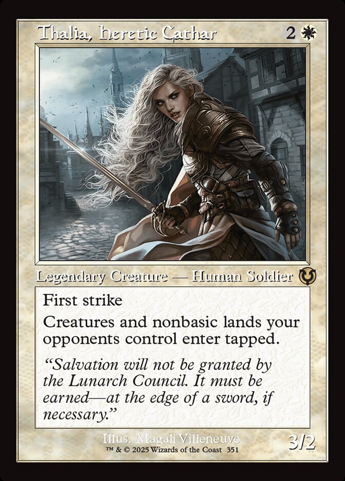 Thalia, Heretic Cathar - [Foil, Retro Frame] Innistrad Remastered (INR)