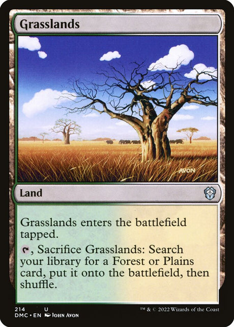 Grasslands (214) - Dominaria United Commander (DMC)