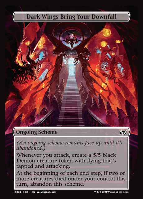 Dark Wings Bring Your Downfall (332) - Duskmourn: House of Horror Commander (DSC)