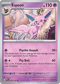 Espeon (33) - SV: Prismatic Evolutions (PRE)