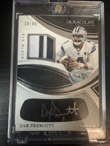 2025 Immaculate Dak Prescott Immaculate Eye Black Jersey Auto /49
