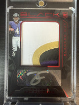 2023 Panini Black #BOJ-8 Zay Flowers Blacked Out Jersey Autographs Ruby