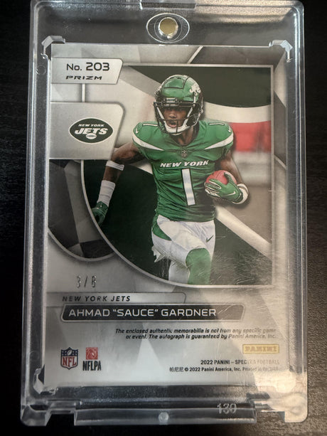 2022 Panini Spectra Ahmad "Sauce" Gardner Neon Splatter /8