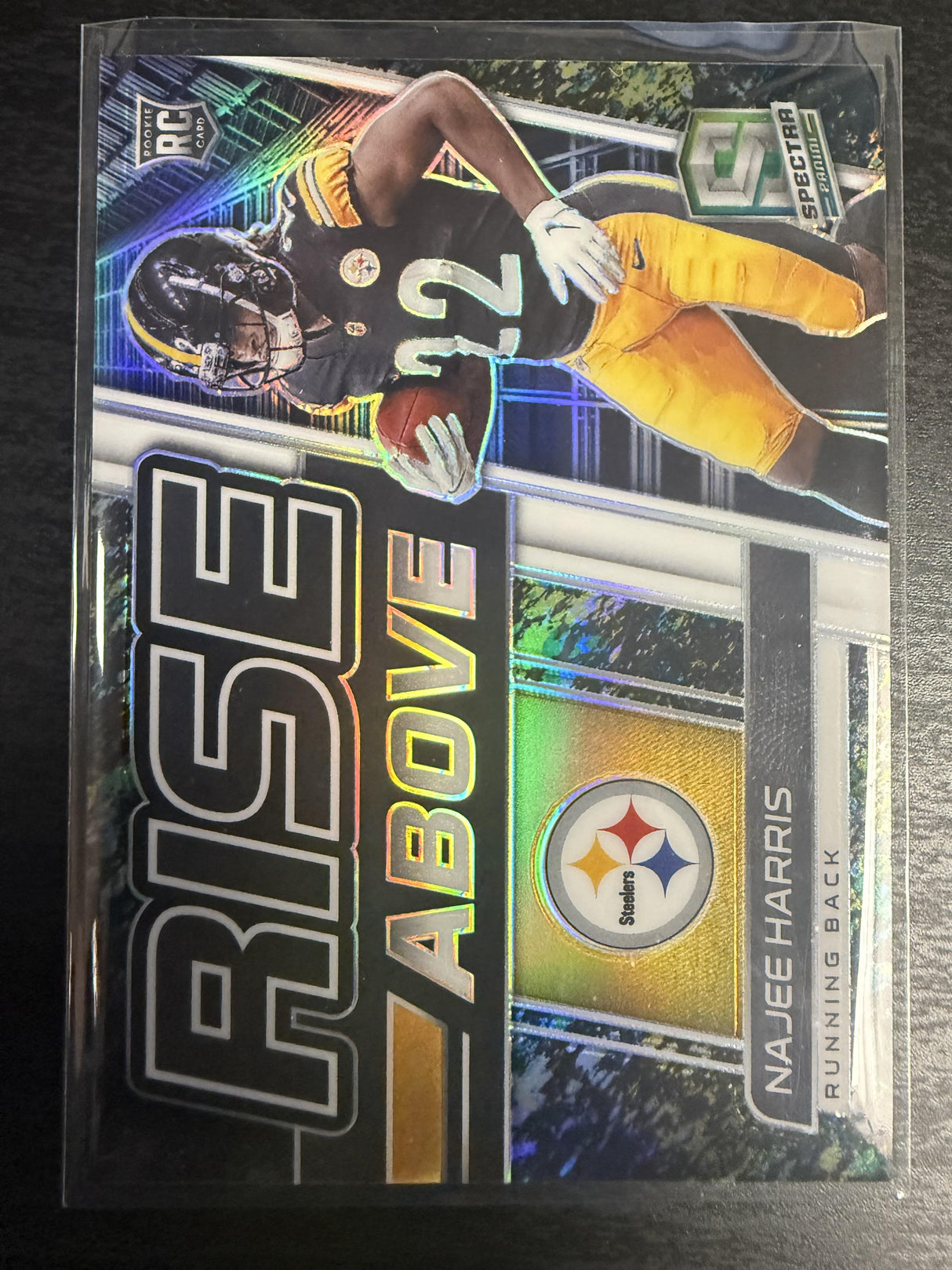 2021 Panini Spectra #RA-9 Najee Harris Rise Above Neon Splatter