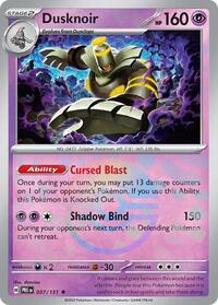 Dusknoir (37) - SV: Prismatic Evolutions (PRE)