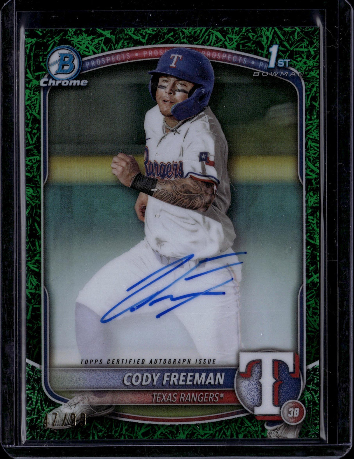 2025 Bowman Cody Freeman Auto Green Grass Refractor /99