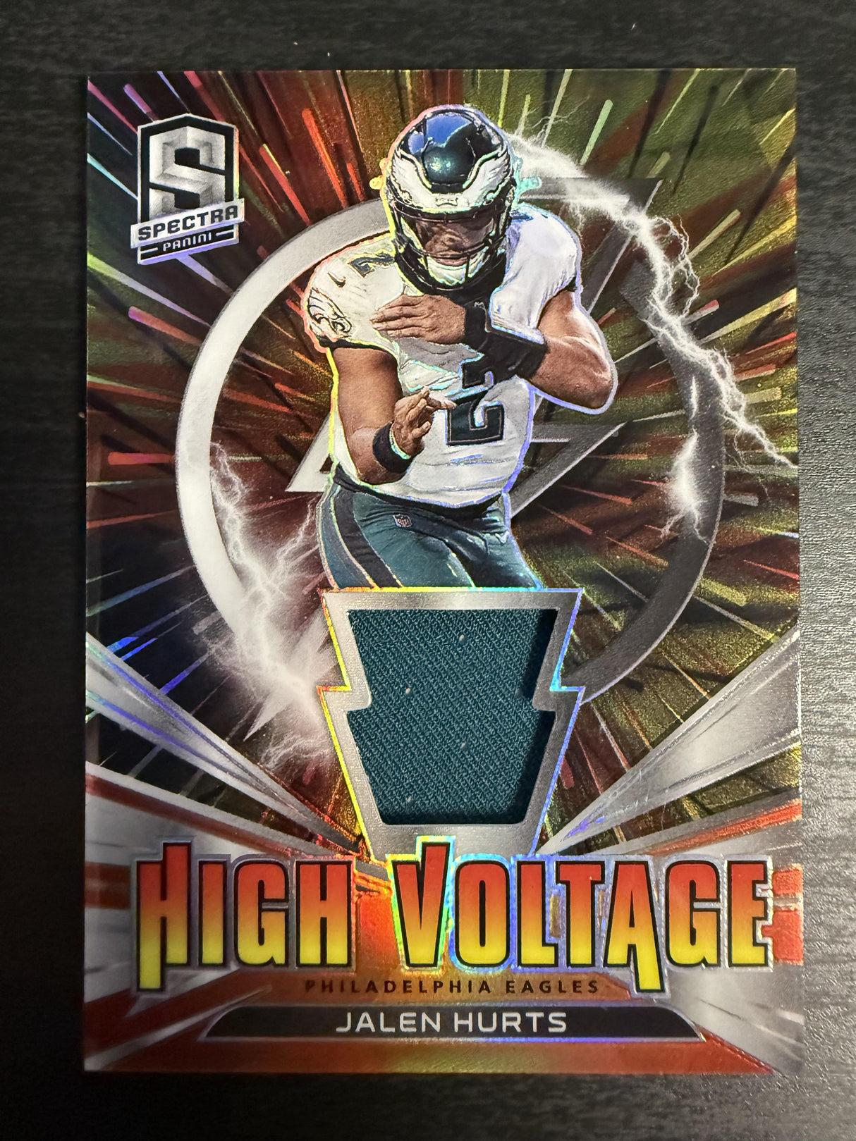 2021 Panini Spectra #HV-JAH Jalen Hurts High Voltage Hyper