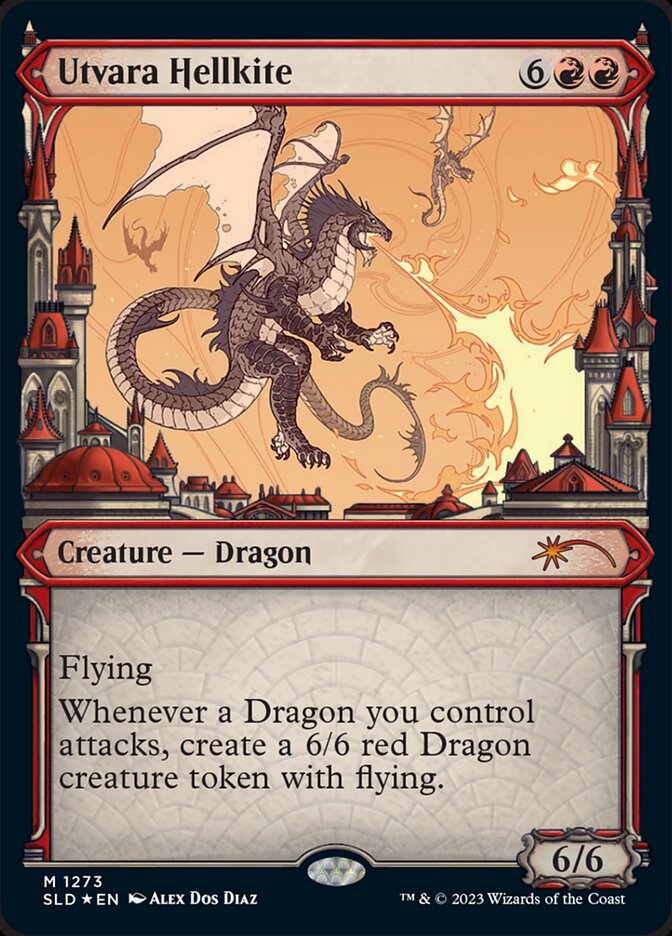 Utvara Hellkite (1273) - [Halo Foil, Showcase] Secret Lair Drop (SLD)