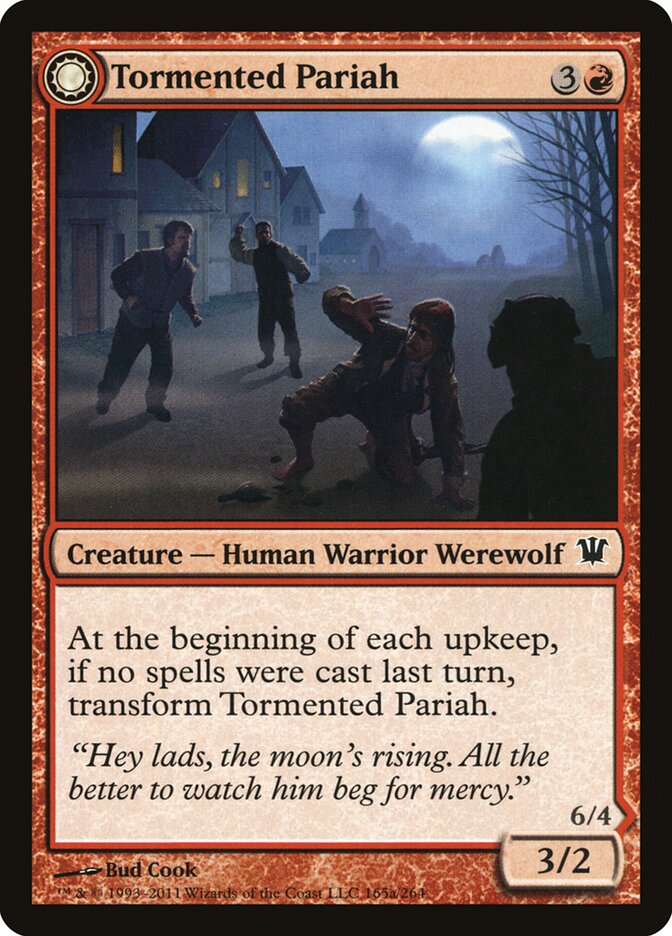 Tormented Pariah // Rampaging Werewolf (165) - Innistrad (ISD)
