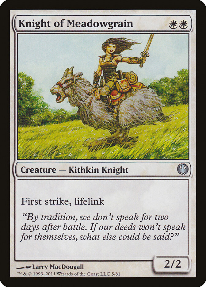 Knight of Meadowgrain (5) - Duel Decks: Knights vs. Dragons (DDG)