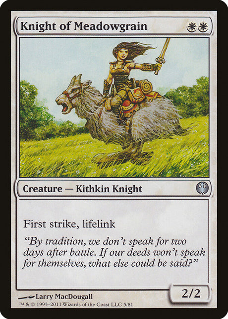 Knight of Meadowgrain (5) - Duel Decks: Knights vs. Dragons (DDG)