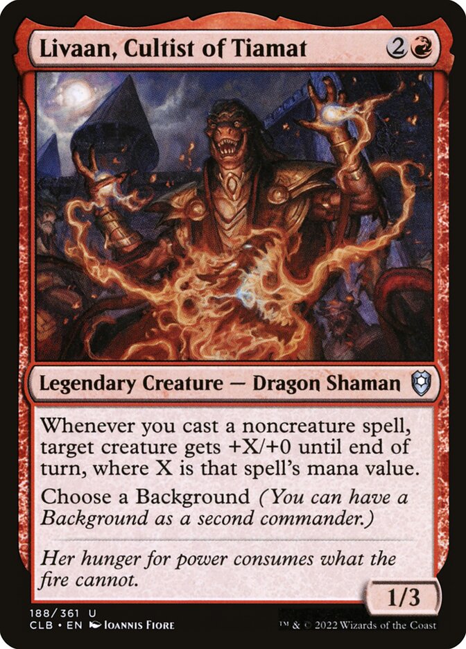 Livaan, Cultist of Tiamat (188) - Commander Legends: Battle for Baldur's Gate (CLB)