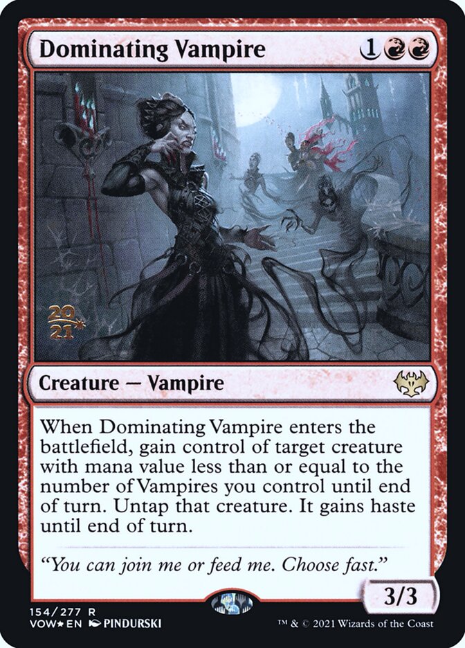 Dominating Vampire (154s) - Innistrad: Crimson Vow Promos (PVOW)