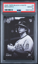 2025 Topps Black And White #4 Nick Kurtz PSA 10
