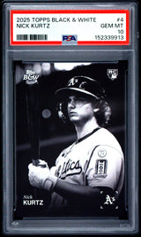 2025 Topps Black And White #4 Nick Kurtz PSA 10