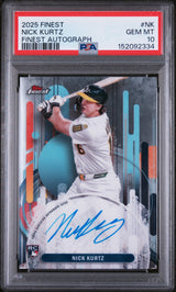2025 Topps Finest Finest Autographs #NK Nick Kurtz PSA 10
