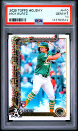 2025 Topps Holiday #H40 Nick Kurtz PSA 10