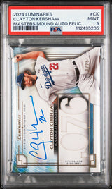 2024 Topps Luminaries Clayton Kershaw Masters Of The Mound Auto PSA 9