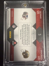 2010 Panini Prestige #3 Tom Brady / Drew Brees League Leaders Materials