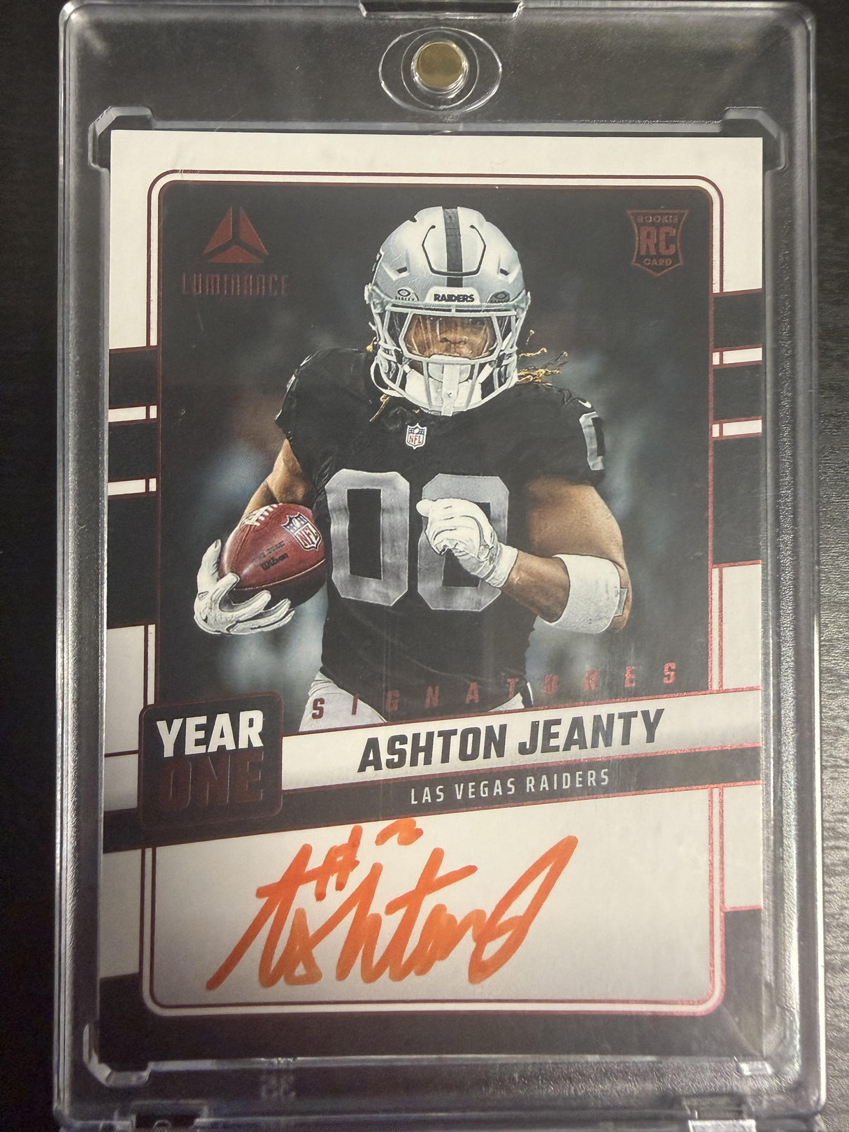 2025 Panini Luminance #YOS-AJY Ashton Jeanty Year One Auto Orange ink SSP