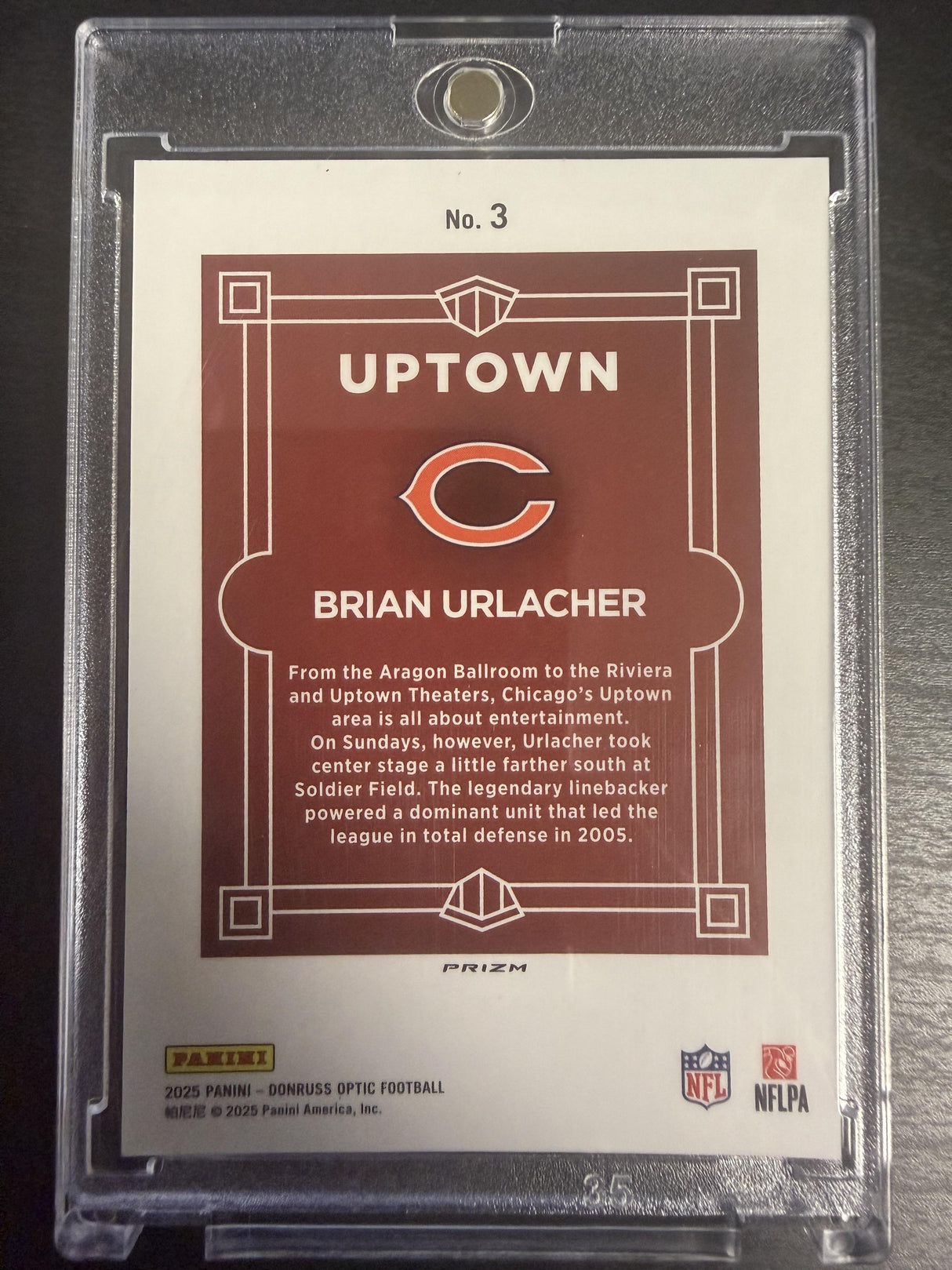 2025 Donruss Optic #3 Brian Urlacher Uptown
