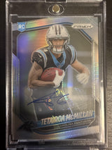 2025 Panini Prizm #311 Tetairoa McMillan Prizm Autographs Silver