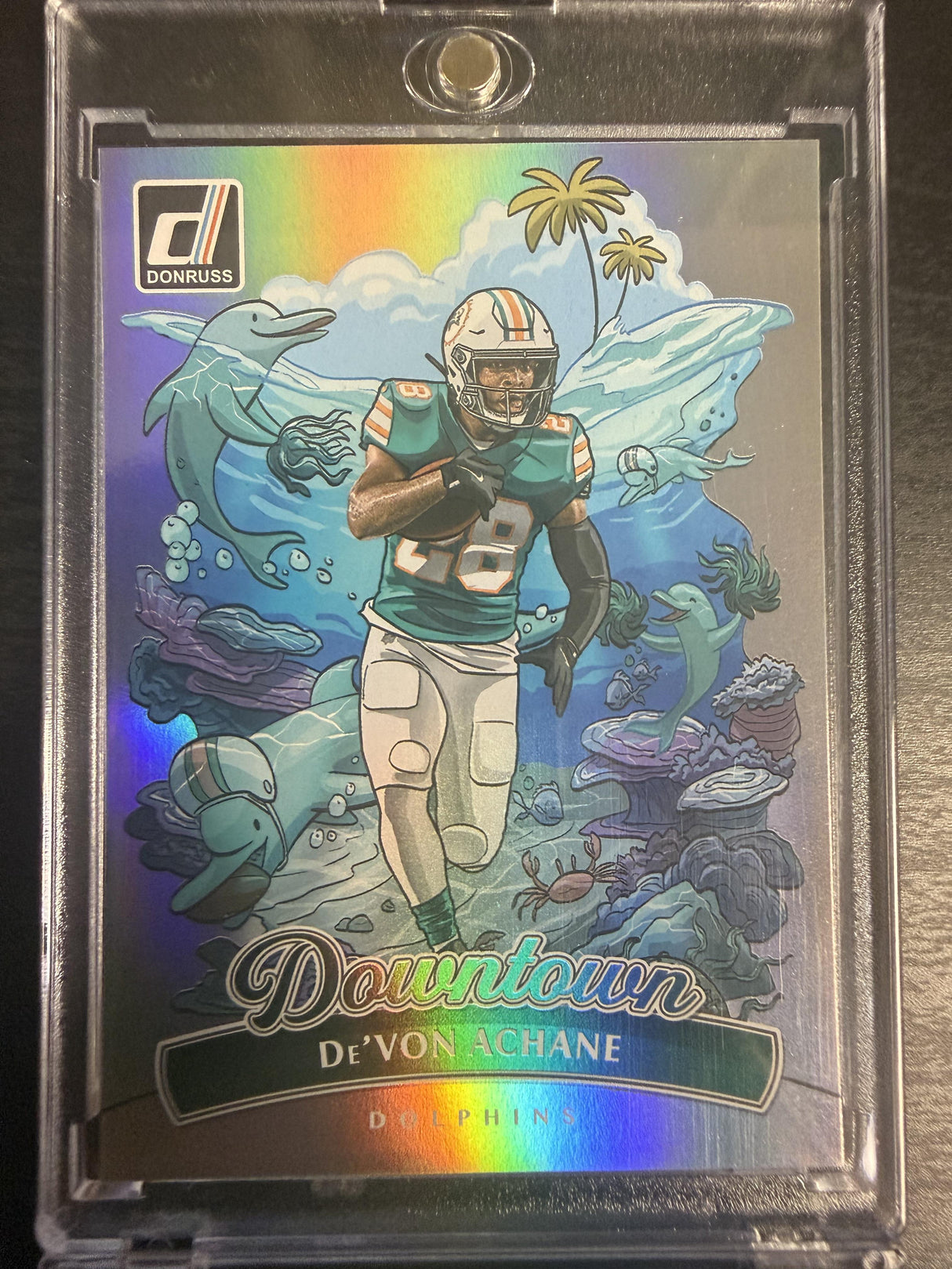 2025 Donruss #10 De’Von Achane Downtown!