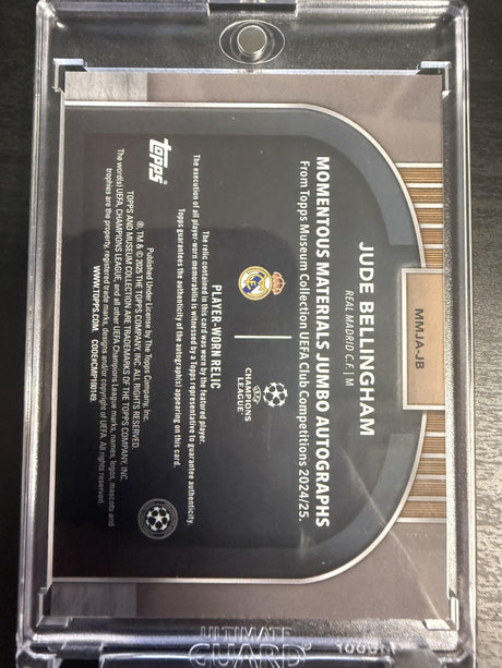 2021-22 Topps Museum Collection Jude Bellingham Momentous Material Auto Gold /50