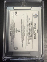 2025 Topps Museum Collection Erling Haaland Signature Swatches Ruby /25