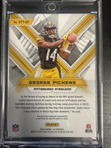 2022 Panini XR George Pickens Rookie Triple Threats Materials Green /5