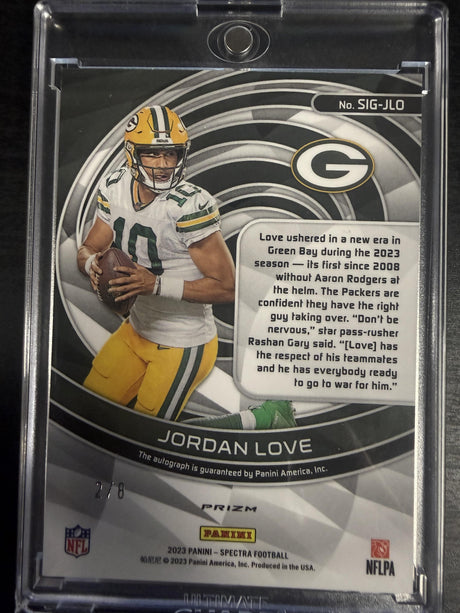 2023 Panini Spectra Jordan Love Neon Splatter Auto /8