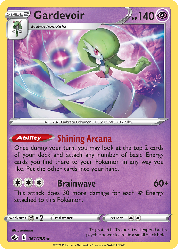 Gardevoir (61/198) - [Reverse Holo] Chilling Reign (CRE)