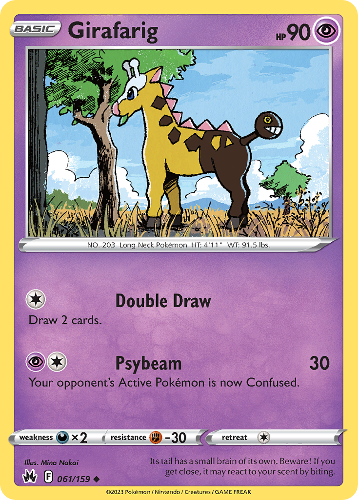 Girafarig (61/159) - [Reverse Holo] Crown Zenith (CRZ)