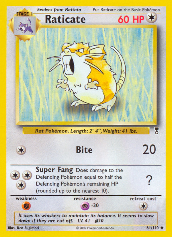 Raticate (61/110) - [Reverse Holo] Legendary Collection (LC)