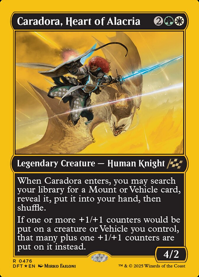 Caradora, Heart of Alacria - [First Place Foil] Aetherdrift (DFT)