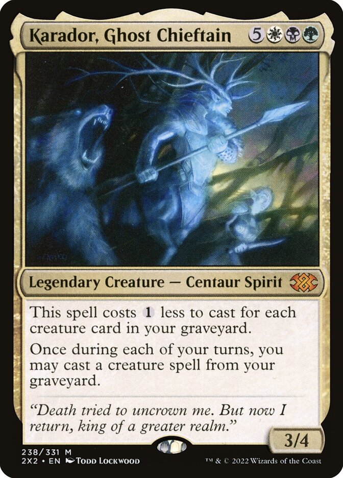 Karador, Ghost Chieftain (238) - Double Masters 2022 (2X2)
