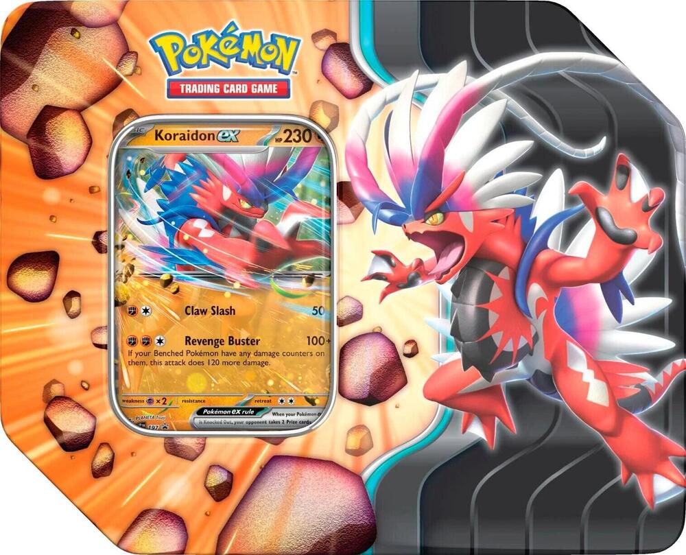 pokemon cards 1000 damage Slashing Legends Tin [Koraidon ex]